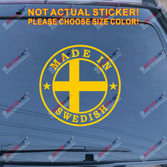 Made In Sweden Swedish Flag Decal Sticker Car Vinyl fit for Saab Volvo