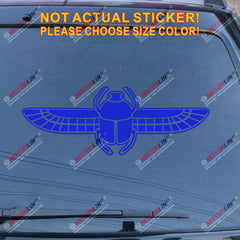 Scarab Beetle Egypt Decal Sticker Car Vinyl pick size color no bkgrd  winged
