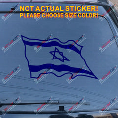 Israel Flag Israeli Decal Sticker Car Vinyl pick size color no bkgrd Jew Jewish