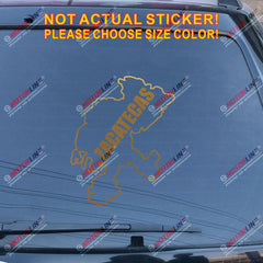Zacatecas ZAC State of Mexico Decal Sticker Mexican Map Outline Car Vinyl
