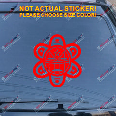 Taino Sun symbol Decal Sticker Puerto Rico Flag PR Car Vinyl no bkgrd