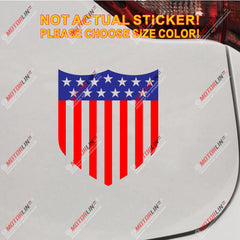 Flag of United States USA American Flag Shield Car Trunk Decal Sticker