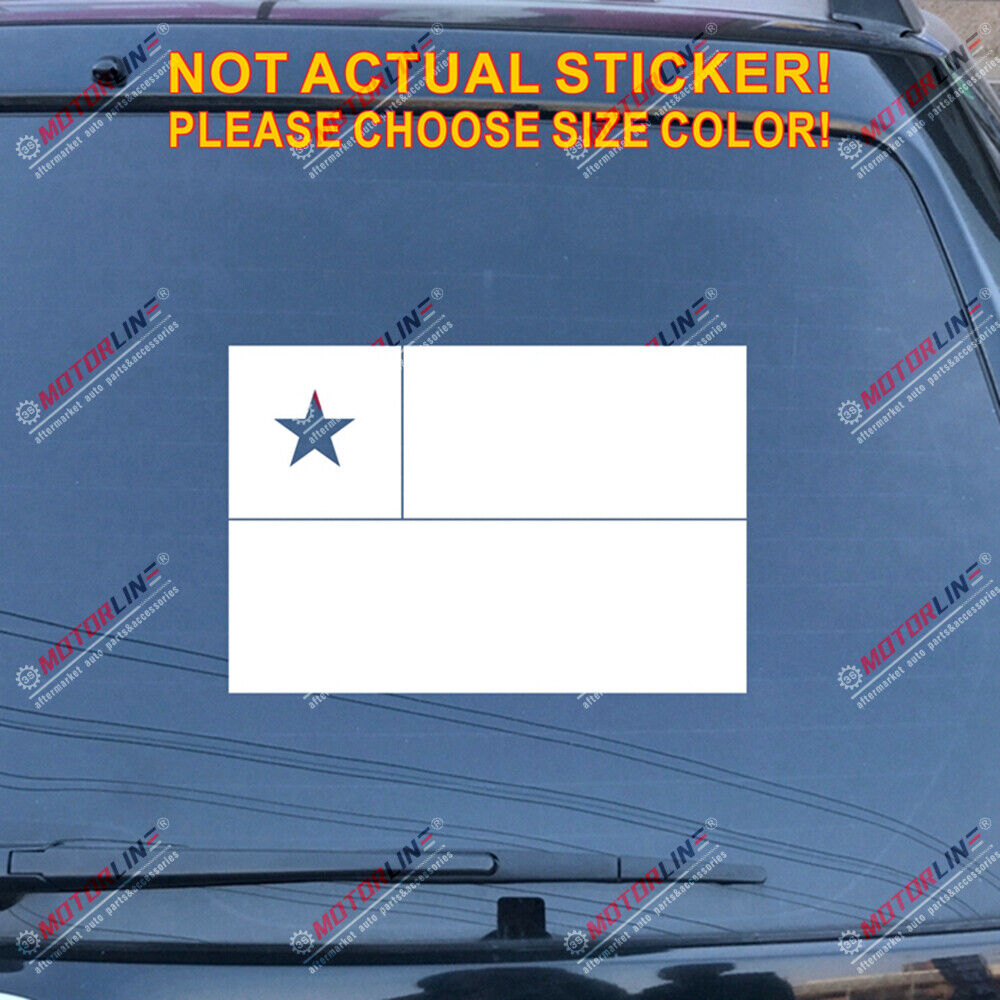 Chile Chilean Flag Decal Sticker Car Vinyl pick size color no bkgrd