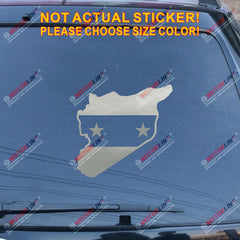 Syria Map Flag Decal Sticker Syrian Arab Republic Car Vinyl no bkgrd pick size