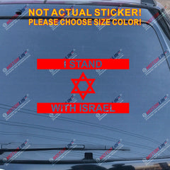 I Stand with Israel Flag Support Decal Sticker Car Vinyl no bkgrd Israeli Jew b