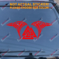 Huginn And Muninn Twin Ravens Valknut Decal Sticker Car Vinyl Norse Odin b