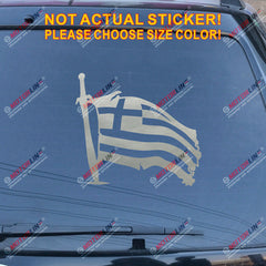 Ancient Greece Flag Sword Decal Sticker Greek Car Vinyl pick size color no bkgrd