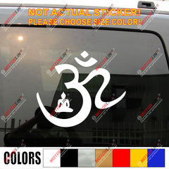 Om Symbol Buddha Decal Sticker Yoga Hindu Hinduism Buddhism Aum Car Vinyl