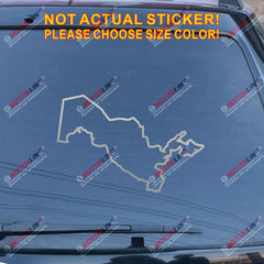 Uzbekistan Map outline Uzbek Decal Sticker Car Vinyl pick size color