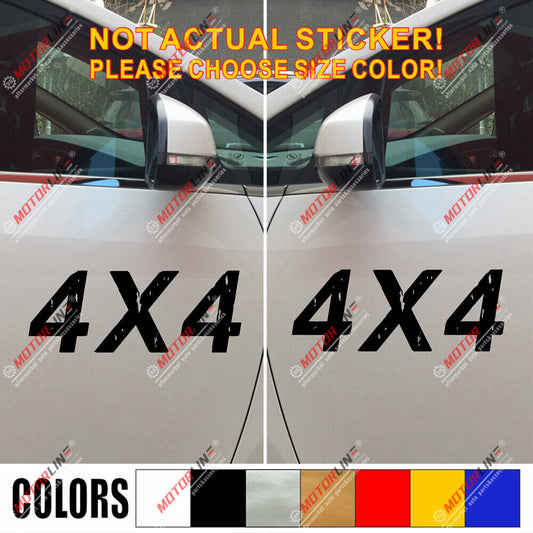 (2) 4X4 Off Road Decal Sticker Car Vinyl pick size color die cut distressed