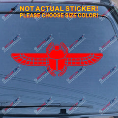 Scarab Beetle Egypt Decal Sticker Car Vinyl pick size color no bkgrd  winged