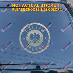 Poland Decal Sticker Polish Eagle Herb Polski Pride Vinyl stamped pick size