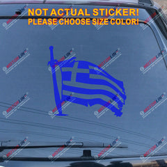 Ancient Greece Flag Sword Decal Sticker Greek Car Vinyl pick size color no bkgrd