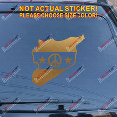 Syria Peace Sign Map Flag Decal Sticker Syrian Arab Republic Car Vinyl