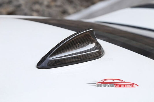 Real Carbon Fiber Antenna Cover Cap Fins Trim Adhesive Fit For BMW X5 F15 X6 F16