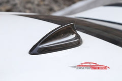 Real Carbon Fiber Antenna Cover Cap Fins Trim Adhesive Fit For BMW X5 F15 X6 F16