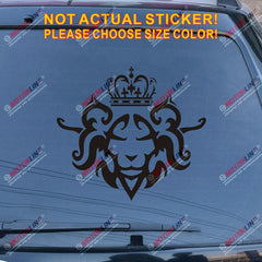 Lion of Judah Head Decal Sticker Rasta Rastafari Flag Car Vinyl Jamaica