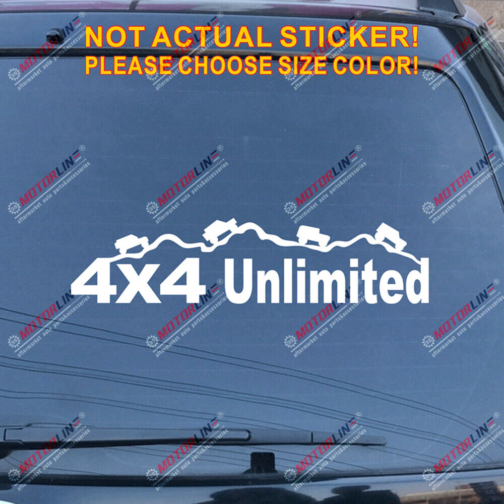 4X4 Off Road Decal Sticker Mountain Unliminted Car Vinyl fit for Jeep Ford Chevy