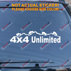 4X4 Off Road Decal Sticker Mountain Unliminted Car Vinyl fit for Jeep Ford Chevy