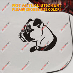 Boxer Dog Puppy Head Decal Sticker Car Vinyl pick size color no bkgrd die cut