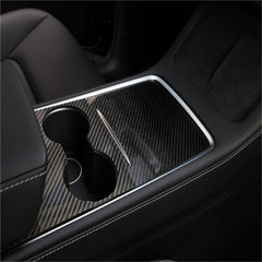 HANSSHOW Model 3/Y 2021 Carbon Fiber Center Console Wrap Protective Cover Carbon Fiber Center Console Wrap