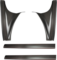 JSWAN 4pcs Real Carbon Fiber Car Door Pedal Kick Cover Fit for 11th Gen Civic Type R FL5 Typer Door Sill Cover Front and Rear Door Kick Panels Strip Overlay Accessories (4pcs Matte Black)