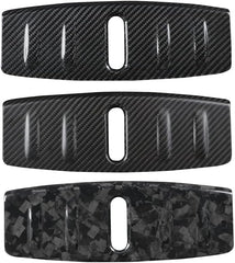 JSWAN Carbon Fibre Front Boot Bumper Portector Fit for Tesla Model 3 (2017-2023) Front Trunk Hood Lock Cover Protect Strip Trim Front Trunk Box Luggage Bumper Panel (Bright Black)