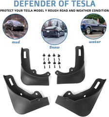 Hansshow Tesla Model 3 Mud Flaps Splash Guards No Drilling 2016-2022,All Weather Guard Mud Guard Front Rear Kits（Set of 4）