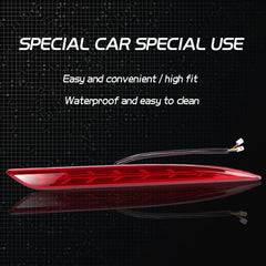 HANSSHOW Rear Fog Light for Tesla Model 3/Y 2PCS Rear Bumper Light for Tesla 2017-2022 LEDs Reflector Lamps Fishbone Lights Assemblies for Tesla Accessories (Model Y)