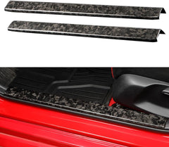 JSWAN 4pcs Real Carbon Fiber Car Door Pedal Kick Cover Fit for 11th Gen Civic Type R FL5 Typer Door Sill Cover Front and Rear Door Kick Panels Strip Overlay Accessories (4pcs Matte Black)