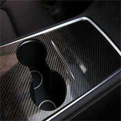 HANSSHOW Model 3/Y 2021 Carbon Fiber Center Console Wrap Protective Cover Carbon Fiber Center Console Wrap