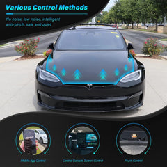 Hansshow Power Frunk Kit for Tesla Model S 2021-2022 Kit The Front Cover Electric Auto Close Switch Remote Control Anti Pinch (for 2021+ Original car with Yoke Steering Wheel)