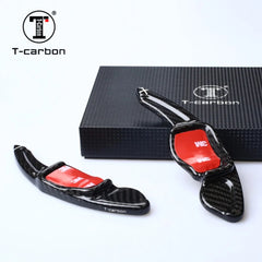 Black Carbon Fiber Paddle Shift For Skoda Octavia VRS MK3 Superb Kadaiq /Seat Leon Steering Wheel Paddle Shifter Accessories