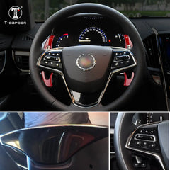 Car Steering Wheel Shift Paddle Shifter For Cadillac XTS XT5 ATS ATS-L 40T 28T Carbon Fiber Paddle Shifters