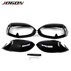4pcs Gloss Black Side Wing Rear View Rearview Mirror Cover Case For Audi A7 S7 RS7 4G8 2010-2017