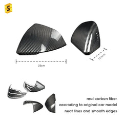 Shasha Carbon Fiber  Rearview Mirror Cover Auto Accessories New Decoration For Mustang