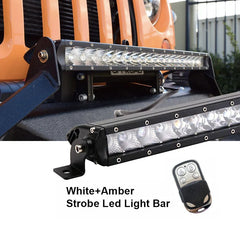 Single Row 22inch 4x4 Light Bar Green White Dual Color Strobe Lights Off road Car Led Light Bar for trucks
