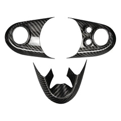 ES Real Carbon Fiber Steering Wheel Button Frame Cover For MINI Clubman F54 F55 F56 F57 F60 Car Interior Trim