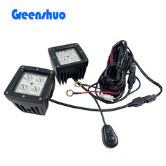 Wholesale 3inch Red Blue Amber 12v 24v Square Spotlight Led Work Light For Car 4x4 Truck Suv Off-road