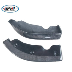 Shiny Black  Carbon Fiber Front Bumper Splitter stick on front Flaps Fit For BMW 3 series E46 M-Tech front Bumper body 1998-2004