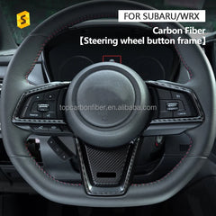 ES DJWRX101 Car Interior Accessories Carbon Fiber Steering Wheel Button Frame for Subaru WRX / WRX STI 2022