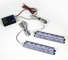 6Led Red Blue Truck Front Bumper Grille Led Light Emergency Strobe Warning Light Remote Control