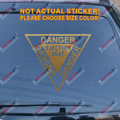 Danger Ejection Seat Sticker Decal Vinyl Aircraft Martin Baker RAF pick size color die cut no background