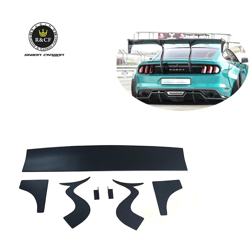 15-19 Mustang Rear Spoiler Robt Style Carbon Fiber GT Wing Rear Track Spoiler For Ford Mustang