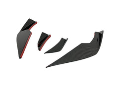 2021+ 4PC Carbon Fiber Canards Set For G80 Factory OEM Custom VS Style Front Bumper Splitter Trim Winglet Fit For BMW G8X M3 M4