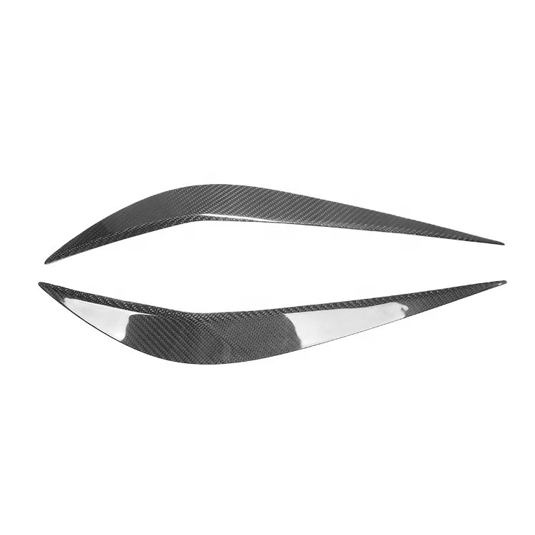 Real Dry Carbon Front Headlight Eyelids Front Lamp Eyebrows Cover Trim For BMW F82 M4
