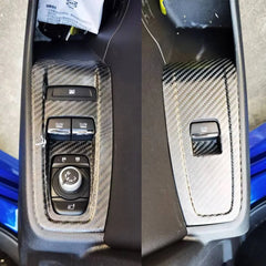 BRZ Door Window Lift Button Panel Carbon Interior Kits Real Carbon Front Door Control Handle Panel Trim For Subaru BRZ 2022