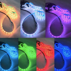 12V Super Bright Neon Lamp RGB Led Strip App Control Underglow Lights Kit for Car with Wiring Harness