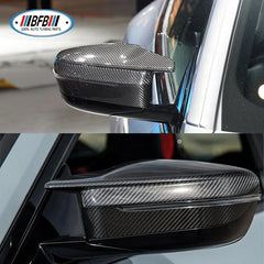 Real Dry Carbon Fiber Mirror Cover Side Door Mirror Cover Overlays for BMW G80 G82 G83 M3 M4