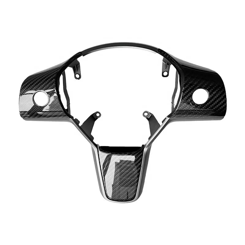 Replacement Steering Wheel Cover For Tesla Model 3 Interior Accessories Carbon Fiber Center Trim